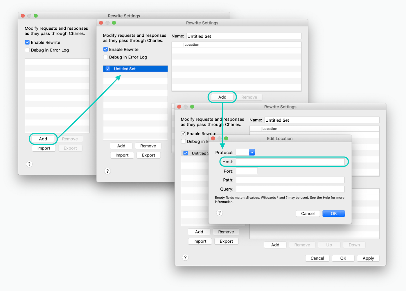 Create a Rewrite by pasting into the Host field